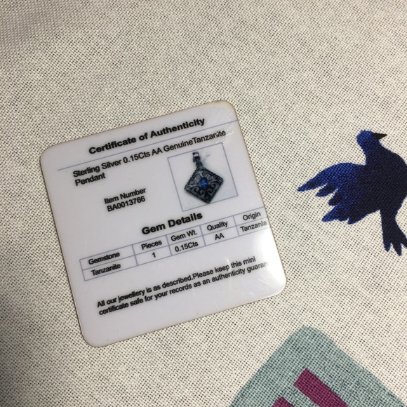 Sterling Silver 0.15Cts Genuine Tanzanite Pendant - Picture 3 of 6